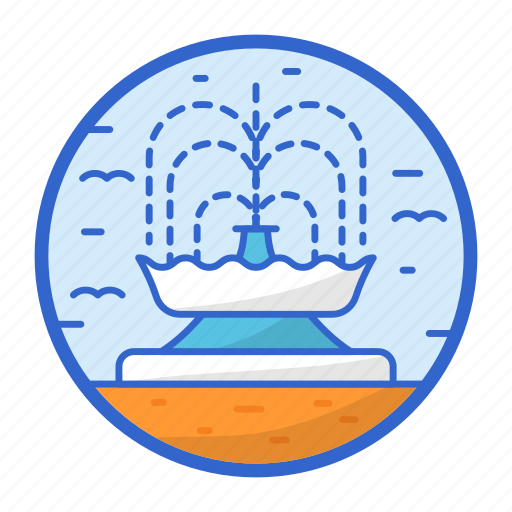 Fount, fountain, natural spring, view, conduit, hot spring, travel icon - Download on Iconfinder