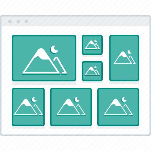Layout, website, ui, user interface, masonry, gallery, wireframe icon - Download on Iconfinder