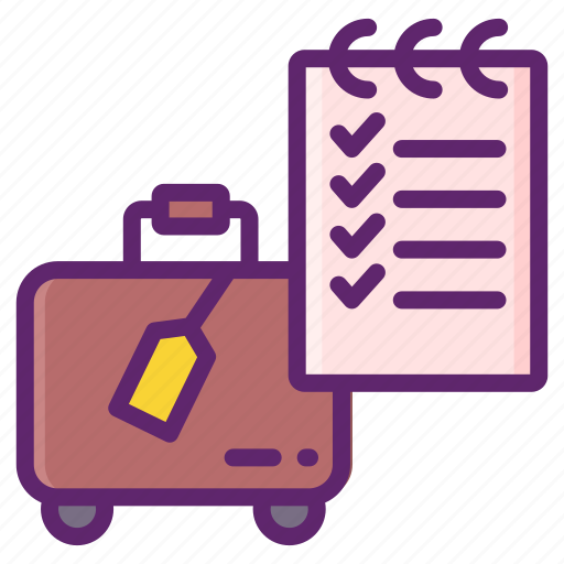 Preparation, checklist, baggage, suitcase, briefcase icon - Download on Iconfinder