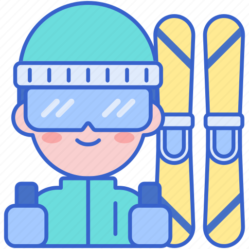Skier, male, man, person, skiing, winter, sport icon - Download on Iconfinder