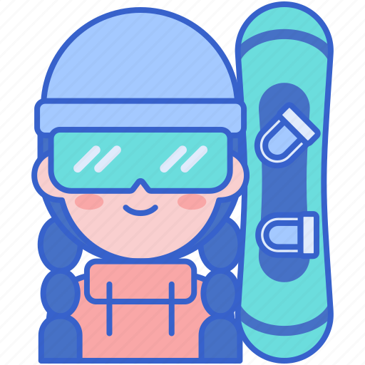 Snowboarder, female, snowboarding, woman, winter, sport icon - Download on Iconfinder