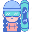 snowboarder, female, snowboarding, woman, winter, sport 