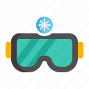 ski, goggles, eye protection, gear, winter gear
