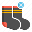 ski, socks, shoes