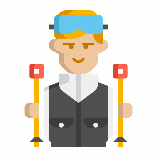 Skis, male, female, person, skiing icon - Download on Iconfinder
