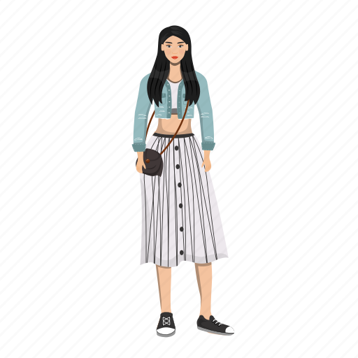 Woman, fashion, clothes, outfit, trendy illustration - Download on Iconfinder