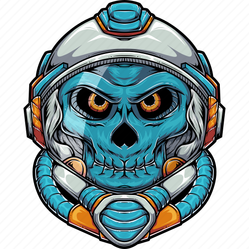 Astronaut, helmet, oxygen, shield, suit, skull, space icon - Download on Iconfinder
