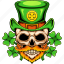 beard, hat, clover, green, patrick, skull, irish, ireland, 1 
