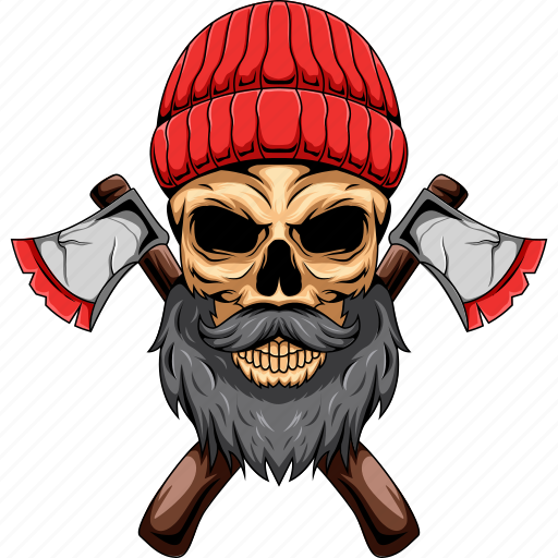 Carpenter, vintage, lumberjack, skull, tool, retro, symbol icon - Download on Iconfinder