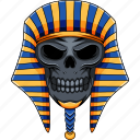 egypt, golden, pharaoh, skull, egyptian, ancient, skeleton, king