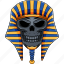 egypt, golden, pharaoh, skull, egyptian, ancient, skeleton, king 