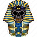 egypt, golden, pharaoh, skull, egyptian, illustration, ancient, skeleton, 1