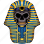egypt, golden, pharaoh, skull, egyptian, illustration, ancient, skeleton, 1 