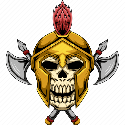 Gladiator, skull, warrior, helmet, soldier, war, head icon - Download on Iconfinder