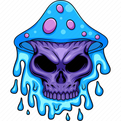 Liquid, poison, drunk, hallucinogenic, mushroom, skull, halloween icon - Download on Iconfinder
