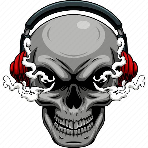 Skull, music, tattoo, rock, skeleton, death, bone icon - Download on Iconfinder