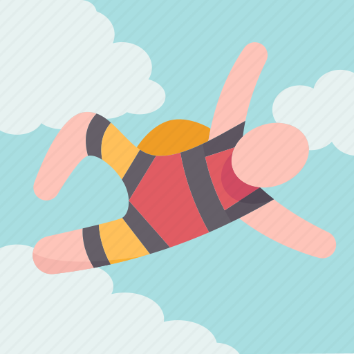 Freeflying, skydiving, freefall, vertical, body icon - Download on Iconfinder