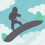 skysurfing, board, skydive, extreme, sport 