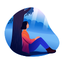 tree, sitting, calmness, relaxing, thinking, mindfulness