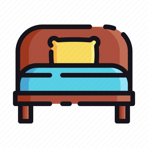 Bed, single, night, rest, sleep, sleeping icon - Download on Iconfinder