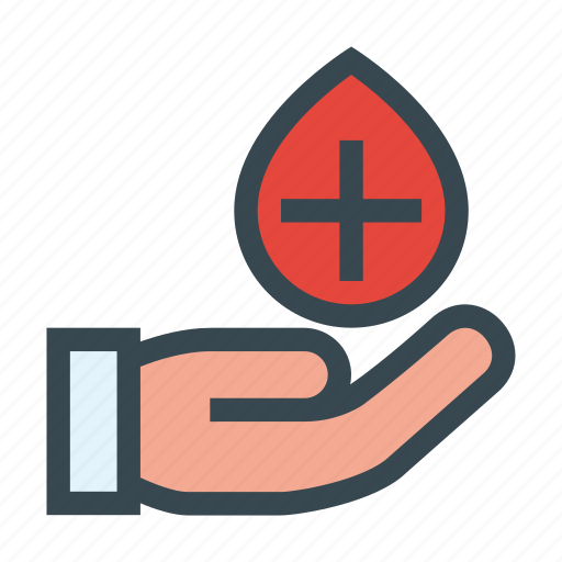 Blood, donation, drop, hand, transfusion icon - Download on Iconfinder