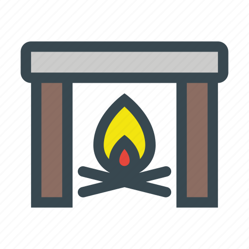 Chimney, fireplace, room, warm, winter icon - Download on Iconfinder