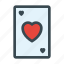 ace, card, hearts, of, poker 