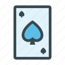 ace, card, of, poker, spades