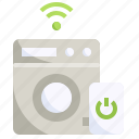 washing, machine, internet, of, things, smart, control, smartphone, technology