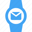 clock, device, email, message, smart watch, time, watch 
