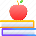 apple, book, education, study, task