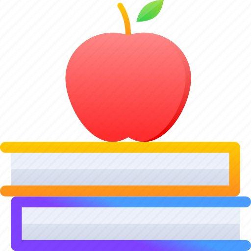 Apple, book, education, study, task icon - Download on Iconfinder