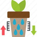 water, level, in, plant, measure