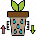 water, level, in, plant, measure
