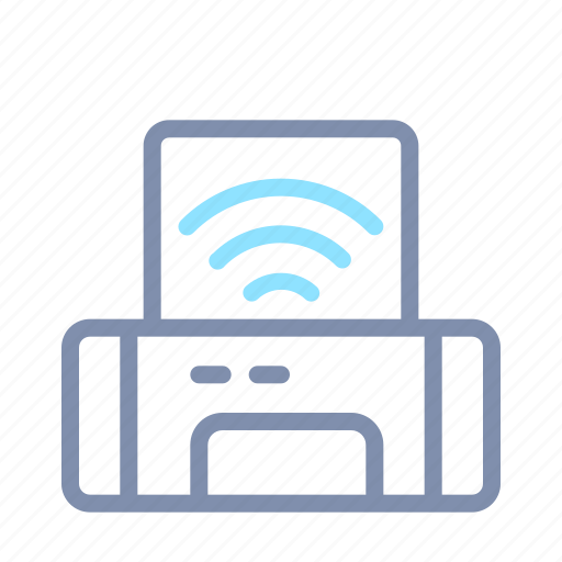 Connection, device, printer, smart, technology, wifi, wireless icon - Download on Iconfinder