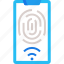 access, fingerprint scanner, mobile phone, scan, smartphone 