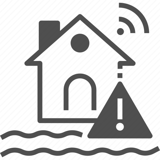 Flood, house, natural disaster, rain icon - Download on Iconfinder