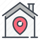 smart, home, house, location, pin, pointer, marker