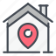 smart, home, house, location, pin, pointer, marker 