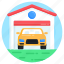 car garage, car depot, car parking, garage, automobile 