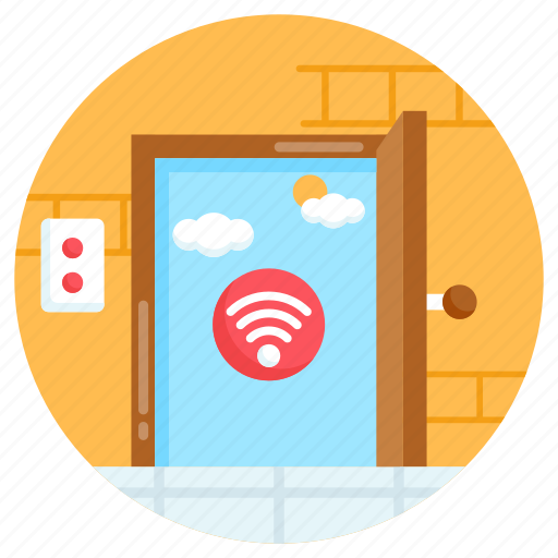 Door sensor, smart door, wireless door, iot, internet of thing icon - Download on Iconfinder