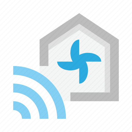 House, fan, cooling, wifi, sensor, home, cooler icon - Download on Iconfinder