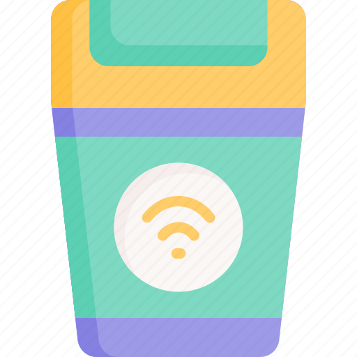 Trash, smart, garbage, wireless, delete icon - Download on Iconfinder