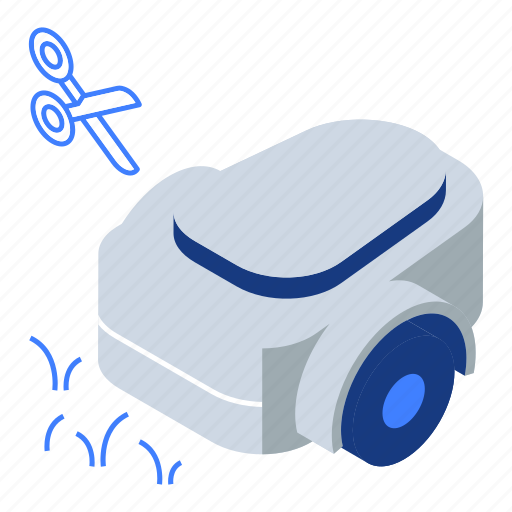 Smart, mower, lawn, grass, cut, automation icon - Download on Iconfinder