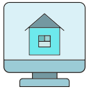 computer, desktop, home, house, smart home