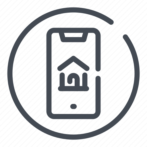 Smart, home, mobile, phone, connection, online, control icon - Download on Iconfinder