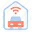 garage, car, vehicle, transport, automobile, smart, wifi 