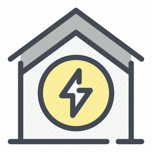 Building, electric, electricity, energy, home, house, power icon - Download on Iconfinder