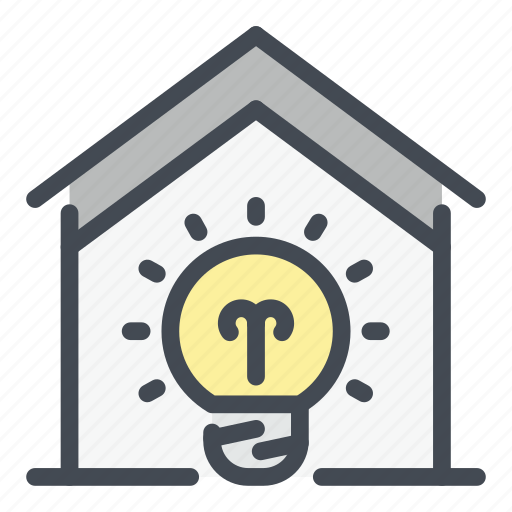 Building, bulb, electric, electricity, home, house, light icon - Download on Iconfinder