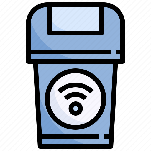 Garbage, smart, home, trash, can, internet, of icon - Download on Iconfinder